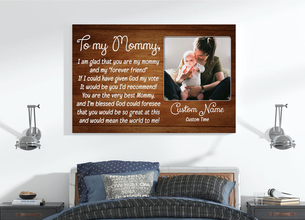 Custom New Mom Canvas| To My Mommy Pregnancy Announcement Gift for Mommy To Be New Mom Expecting Mom| JC830