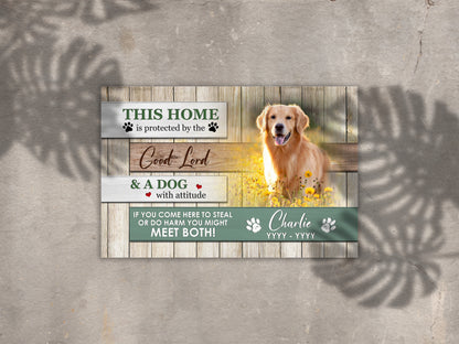 Personalized Dog Canvas| Good Lord & A Dog - Custom Dog Print on Canvas, Dog Wall Art, Gift for Dog Owners, Sympathy Gift for Dog Mom, Dog Dad|  JCD790