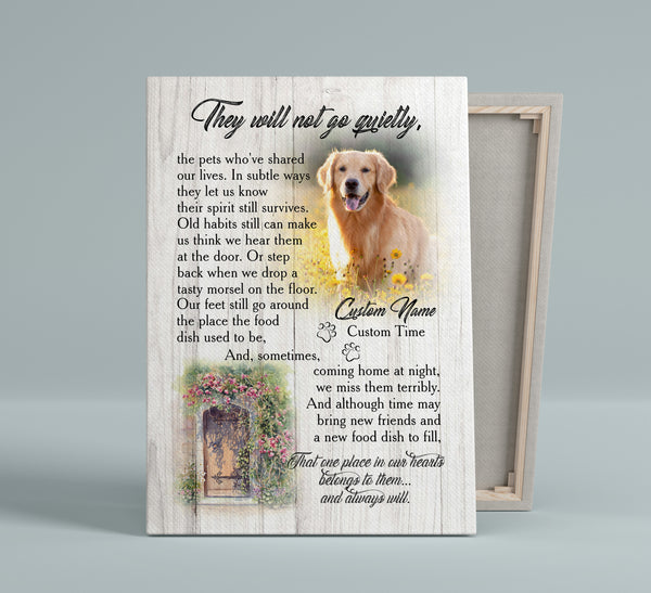 Personalized Dog Memorial Canvas| Memorial Pet Canvas Wall Art, In Memory of Dog, Loss Pet Gift for Pet Owner, Sympathy Gift for Loss Dog, Dog Owner, Dog Remembrance| JCD788