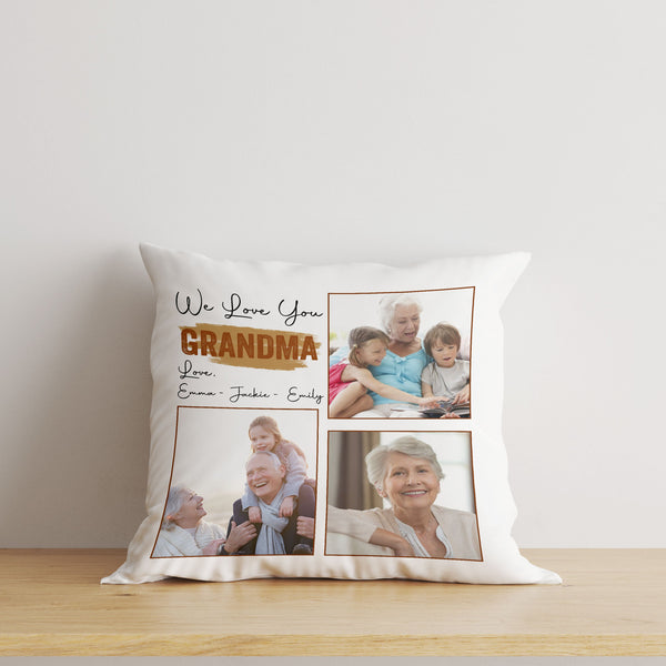 Grandma Personalized Pillow, We Love You Grandma, Nana Mother's Day Birthday Christmas Keepsake| NPL24