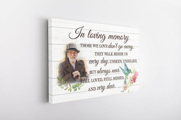 Remembrance Gift for Loss of Loved One In Loving Memory Personalized Sympathy Canvas Wall Art VTQ04