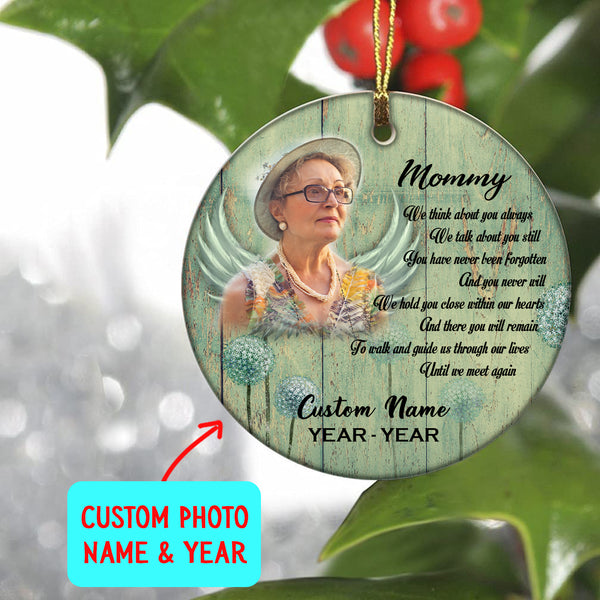 Angel Mommy memorial ornament, remembrance ornament Loss Mom in heaven, Mother bereavement gift| ONT131