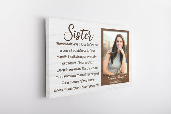 Sister Remembrance Personalized Canvas| Sister Memorial Gift, Sympathy Gift for Loss of Sister JC885