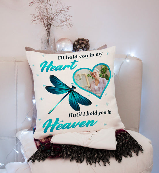 Personalized Memorial Pillow Dragonfly Remembrance A Loved One in Heaven Sympathy Gift 1-side Print| NPL88