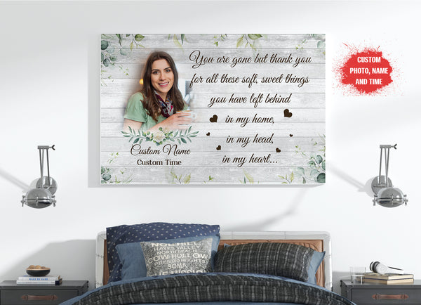 Personalized Memorial Gifts for Loss of Loved one Sympathy Canvas for Loss of Sister in Our Hearts VTQ44