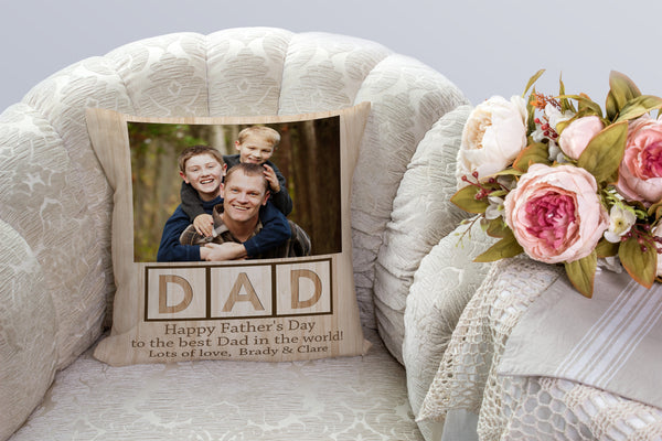 Dad Personalized Pillow (Insert Included) Father's Day Gift Collage Pillow All-over Print Suede Case| NPL104