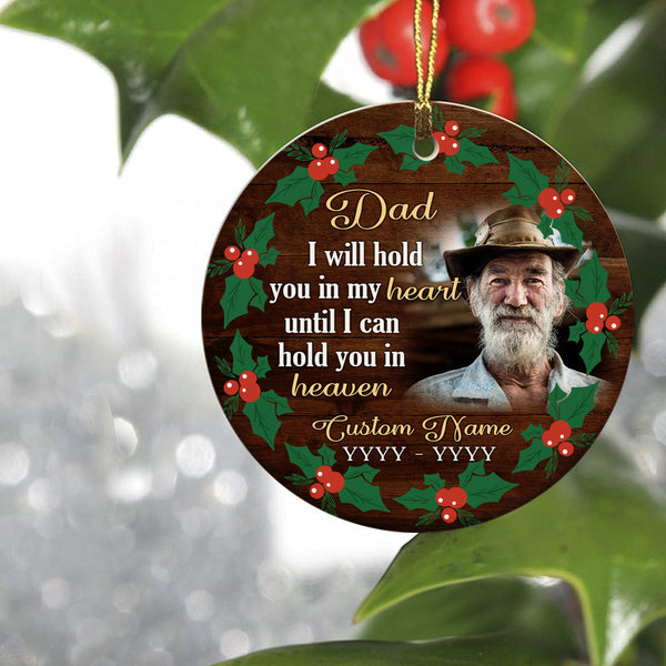 Dad memorial ornament - angel in heaven, remembrance gift for loss of dad, sympathy ornament| ONT104