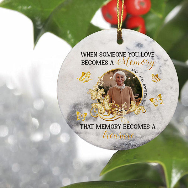 Personalized memorial ornament - Someone you love, remembrance gifts for loss, keepsake ornament| ONT42