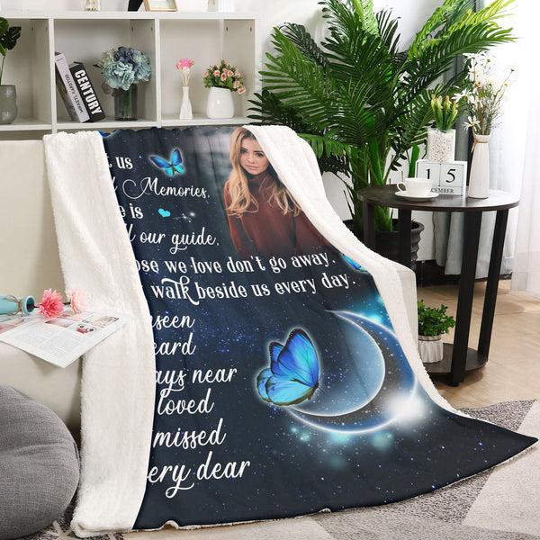 Sympathy blanket for loss of loved one, Remembrance Memorial blanket throw for loss of Mom Dad - VTQ207