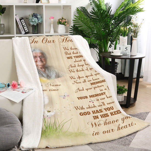 Personalized Memorial Blanket for Loss of Loved one, We Thought of You Today Sympathy Blanket for Loss of Mother VTQ113