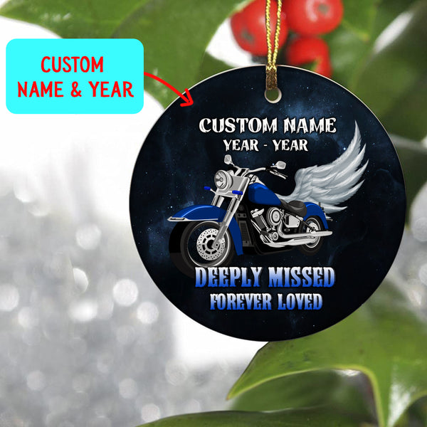 Motorcycle Memorial Ornament - Riding In Heaven Ornament Sympathy Gift For Loss Of Biker Dad Brother ODT98