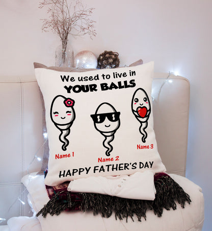 Funny Dad Personalized Pillow (Insert Included) Father's Day Gift Custom Throw Pillow 1-side Print| NPL118