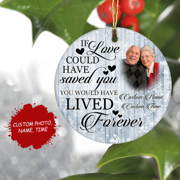 Personalized memorial ornament - sympathy ornament, remembrance ornament for loss, bereavement gift| ONT34