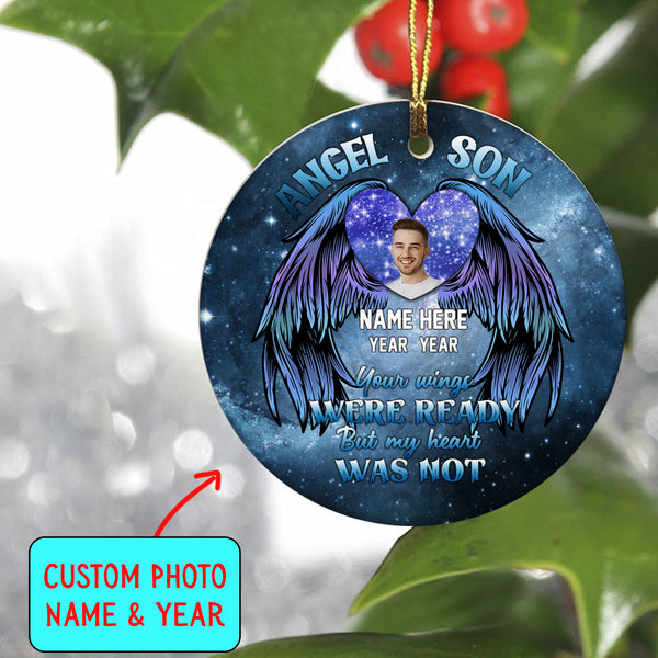 Angel Son Memorial Christmas Ornament Personalized Son in Heaven Remembrance Sympathy Gift Loss Son NOM266