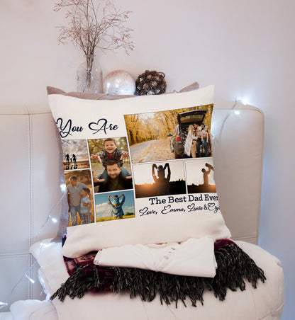 Best Dad Ever Personalized Pillow (Insert Included) Father's Day Gift Throw Pillow 1-side Print| NPL106
