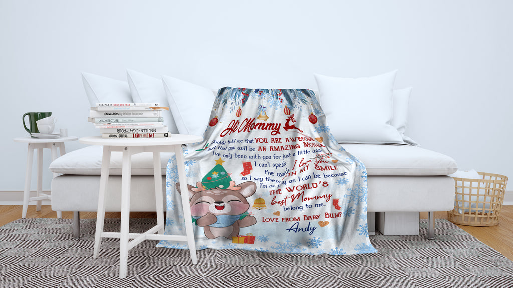 Personalized Mother's day fleece blanket gifts for Mom To my Mom my Biggest  Fan - Unifury