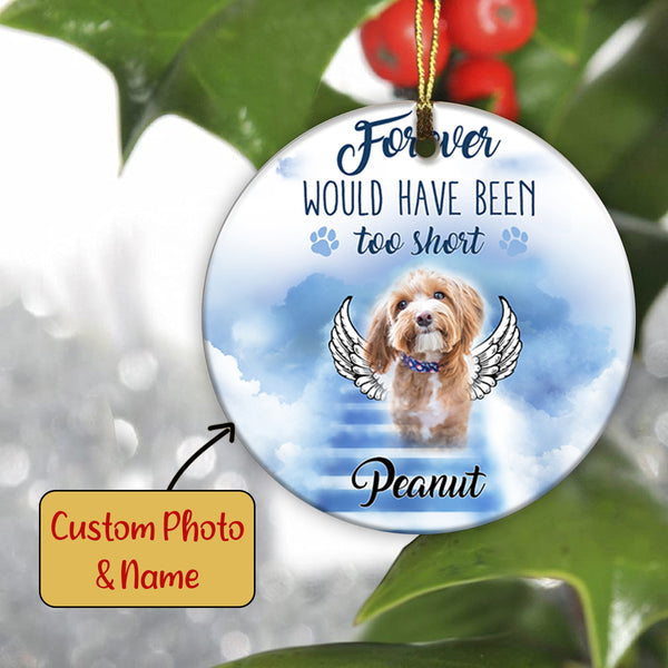 Pet Memorial Ornament Custom Photo - Pet in Heaven, Pet Loss Christmas Ornament, Remembrance for Loss of Dog, Loss of Cat, Sympathy Gift for Dog Owners| NOM17