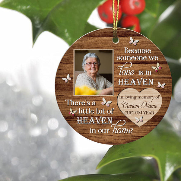 Personalized memorial ornament, Christmas in heaven, sympathy gifts for loss, remembrance ornament| ONT51