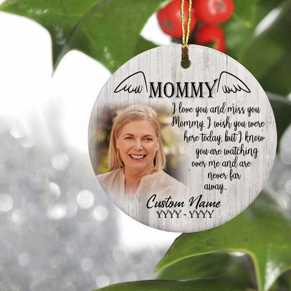 Mom memorial ornament - My angel mom, in loving memory of mother, remembrance ornament for loss| ONT60