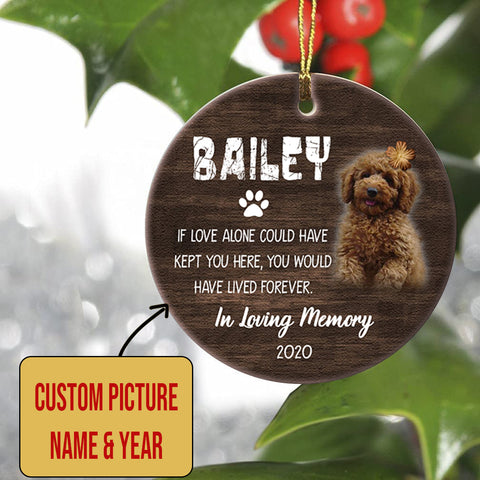 Pet Memorial Ornament - Lived Forever, Pet Loss Ornament, Remembrance Loss of Dog, Loss of Cat, Sympathy Gift for Dog Owners| NOM161