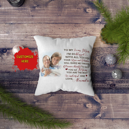 Personalized Mom Pillow - To My Loving Mom Mother's Day Gift, I Love You Mom Birthday Christmas Gift| NPL14