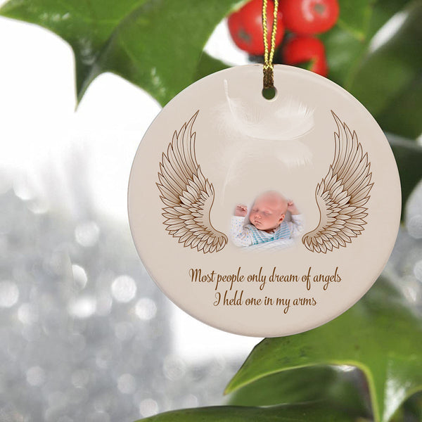 Baby Memorial Ornament - Angel Baby Custom Photo, Remembrance for Loss of A Child, Sympathy Gift, Infant Loss Bereavement Condolence| NOM159