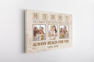 Personalized Mom Canvas - Mommy Photo Collage Mother's Day Canvas, Thoughtful Gift I Love You Mom| N2456