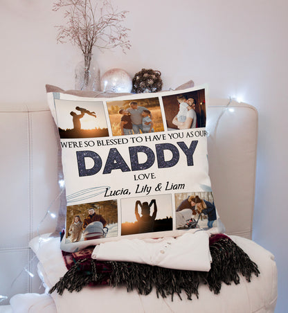 Love Daddy Personalized Pillow (Insert Included) Happy Father's Day Gift Pillow 1-side Print Case| NPL124