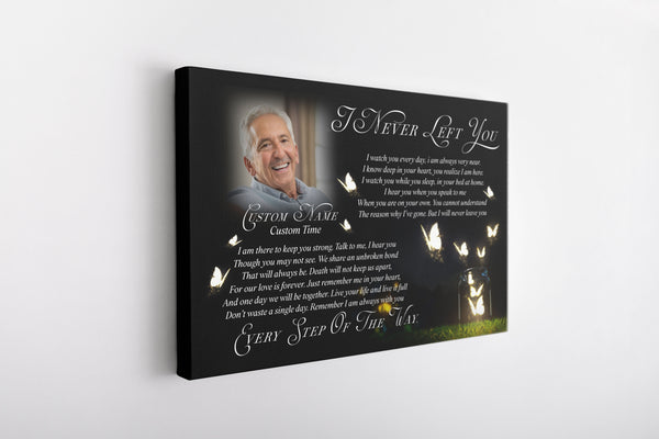 Personalized Memorial Canvas for loss of loved one I Never Left You deepest sympathy gifts VTQ103