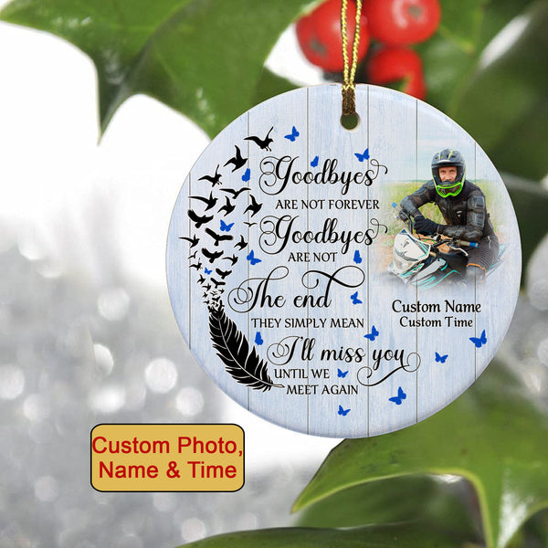 Until We Meet Again Memorial Ornament For Dad Remembrance Gift For Loss Of Biker In Heaven ODT25