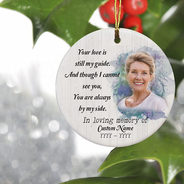 Personalized memorial ornament - in heaven, remembrance Xmas ornament, keepsake ornament for loss| ONT31