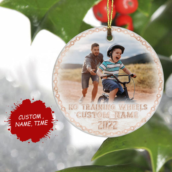 No training wheels ornament 2022 for kid, bicycle Christmas ornament boys girls, Xmas cycling gifts| ONT78