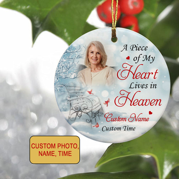 Personalized Christmas Ornaments, Remembrance Ornament, Sympathy gift for loss of loved one - OVT09