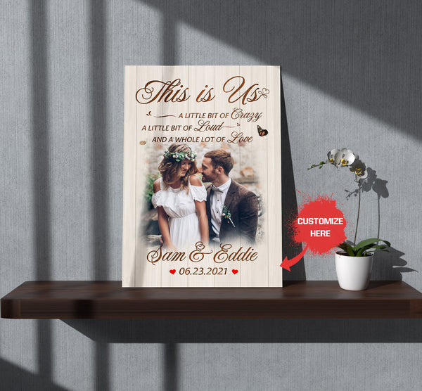 Anniversary Canvas| This Is Us Wall Art Custom Canvas| Gift for Wedding Anniversary, Valentine's Day, Mother's day, Father's Day| Birthday Gift for Wife Husband Gift for Christmas JC474