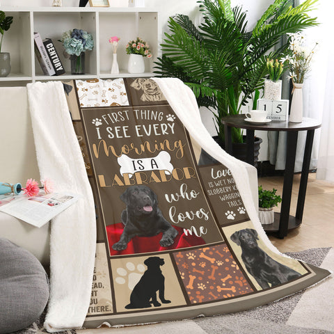 Personalized Blanket for Labrador Retriever Lover| Dog Lover Gift for Lab Mom, Lab Dad| JBD353