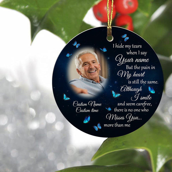 Personalized Memorial Ornament Christmas Remembrance Sympathy Gift for Loss of Mom Dad in Heaven NOM297