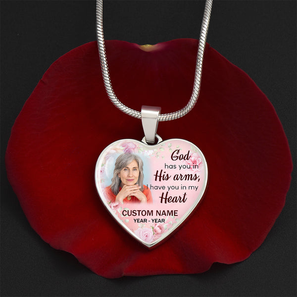 Personalized memorial necklace| In loving memory jewelry| in heaven keepsake gift for loss loved one NNT39