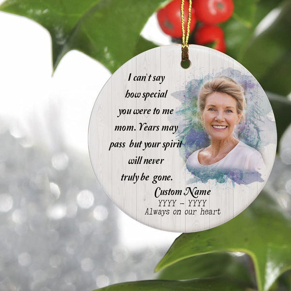 Mother memorial ornament, mom remembrance ornament, bereavement ornament for loss in Christmas| ONT67
