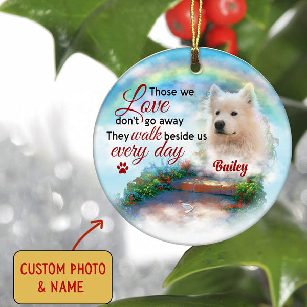 Pet Memorial Ornament - Stairway to Heaven, Pet Loss Ornament, Remembrance Loss of Dog, Loss of Cat, Sympathy Gift for Dog Owners| NOM117