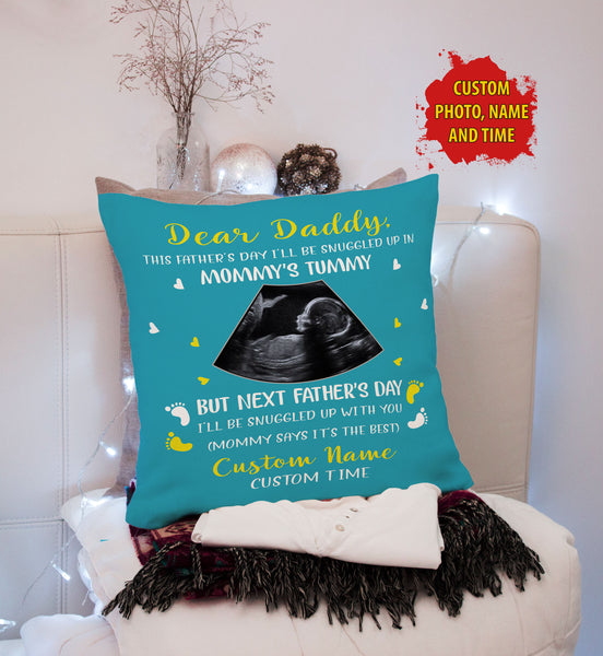 Personalized Pillow For New Dad| First Father's Day Gift for Husband, Dad To Be, 1st Time Dad Gift| JPL78