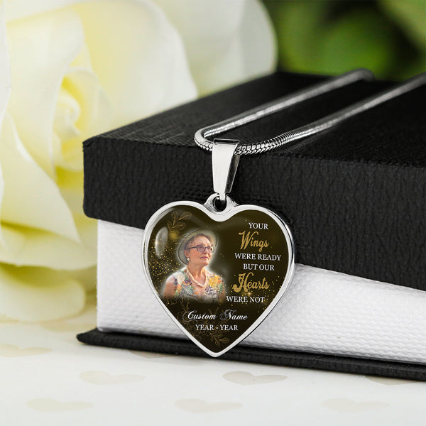 Personalized memorial necklace| Bereavement gift for loss| Sympathy jewelry for Mom, Dad, Daughter NNT09