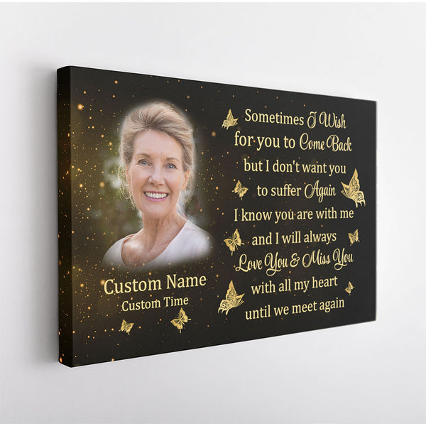 Memorial canvas personalized - Sympathy remembrance gift loss loved ones, memory of Mom dad brother CNT33