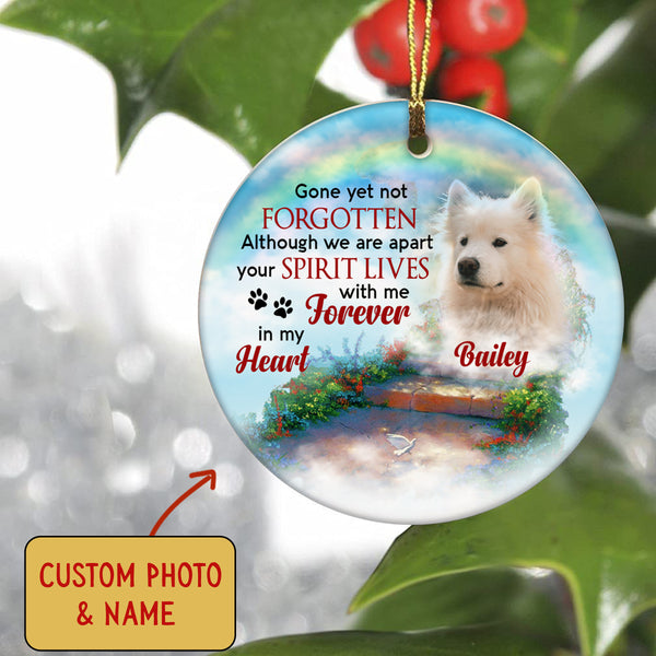 Pet Memorial Ornament - Forever in Our Hearts, Pet Loss Ornament, Remembrance Loss of Dog, Loss of Cat, Sympathy Gift for Dog Owners| NOM120