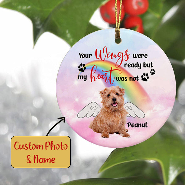 Pet Memorial Ornament Custom Photo - Pet in Heaven, Pet Loss Christmas Ornament, Remembrance for Loss of Dog, Loss of Cat, Sympathy Gift for Dog Owners| NOM18