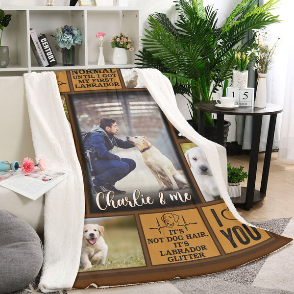 Personalized Labrador Retriever Blanket, Custom Photo Collage Dog Blanket| Best Friend For Life Fleece Blanket| Gift for Dog Mom Dog Dad Dog Lover Labrador Retriever Lover| JBD333