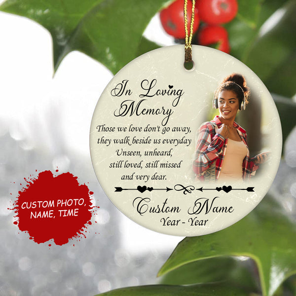 Memorial ornament - In loving memory of loved one, remembrance gifts, sympathy ornament for loss| ONT54