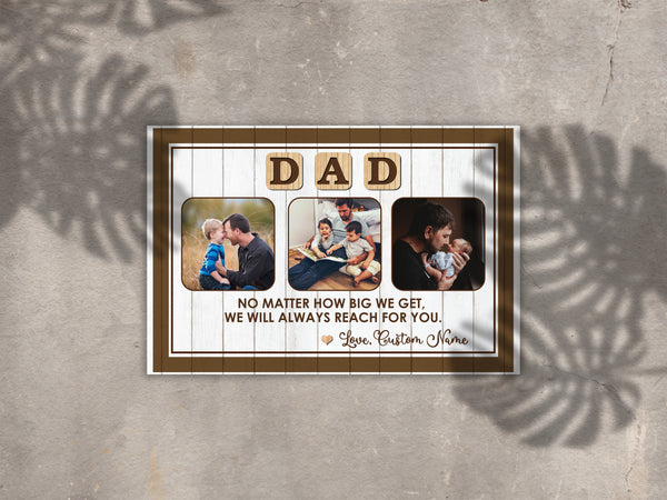 Personalized Canvas for Dad| Father's Day Gift for Husband, Dad Birthday Gift for Father| JC897