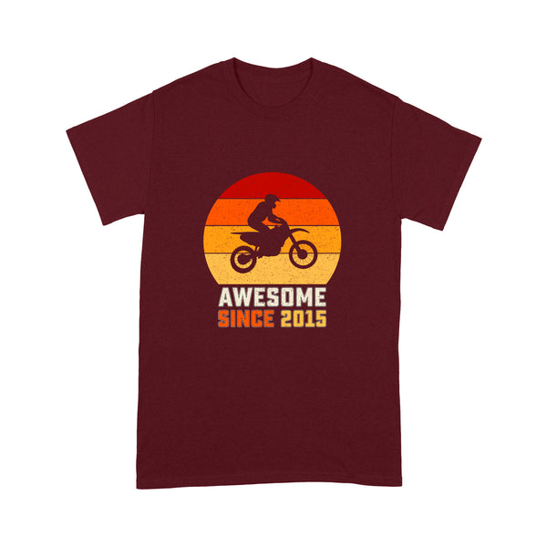 Funny Dirt Bike Men T-shirt - Custom Year Awesome Since 2015 - Cool Motocross Biker Tee, Off-road Dirt Racing| NMS218 A01