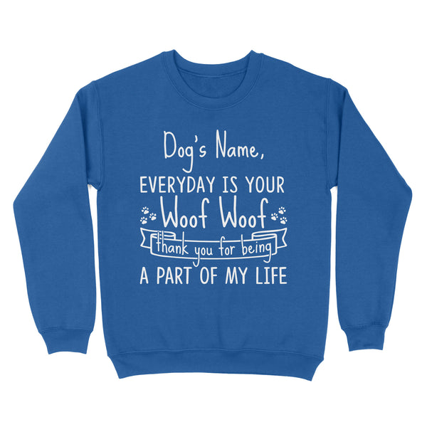 Woof woof custom dog's name sweater shirt