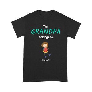 This Grandpa Belongs to - Custom Grandkids T-shirt for Grandpa, Grandma, Birthday & Christmas Gift| NTS242